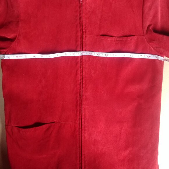 Vintage Danier made in Canada genuine red suede leather jacket Medium - Picture 9 of 16